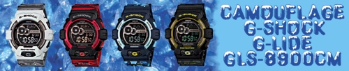 g-shock_gls-8900cm sports watches blue red gray camouflage