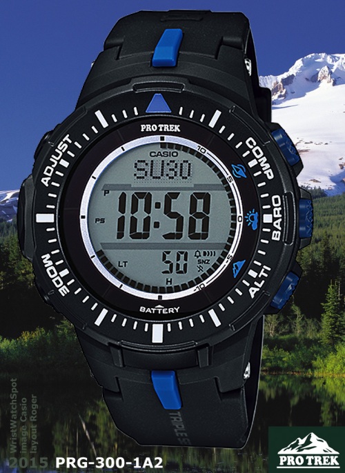 PRG-300-1A2_protrek_2015 wrist watch casio black white